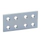 PIASTRINA DRITTA ZINCATA 8 FORI 60 MM