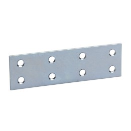 PIASTRINA DRITTA ZINCATA 8 FORI 100 MM