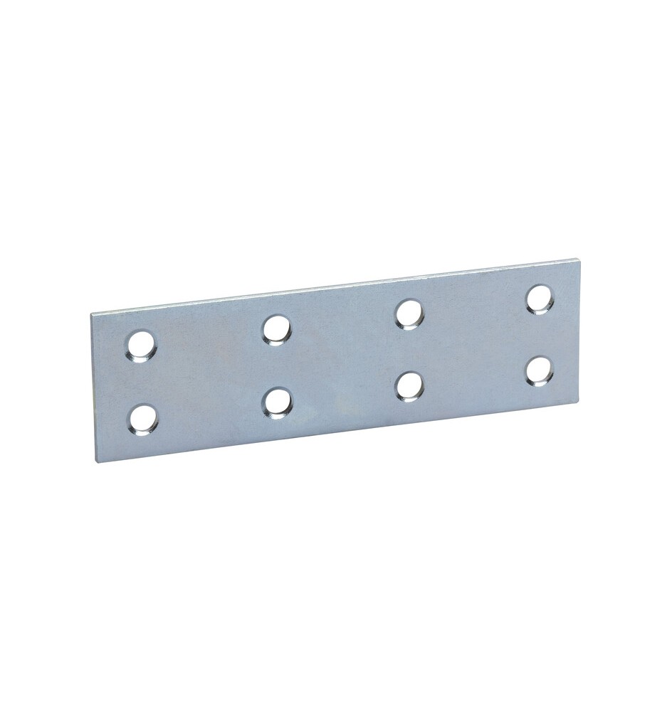 PIASTRINA DRITTA ZINCATA 8 FORI 100 MM
