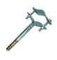 STAFFA C/TASSELLO TUBO ANTENNA 100 MM MURO FIG.4