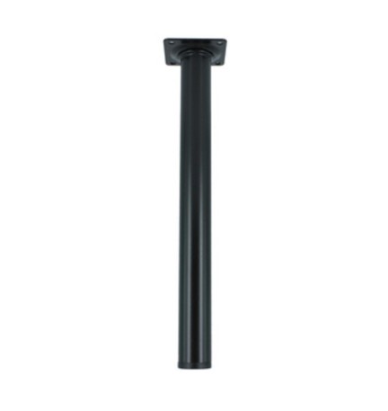 PIEDINO ACCIAIO D. 30 X H 150 MM NERO