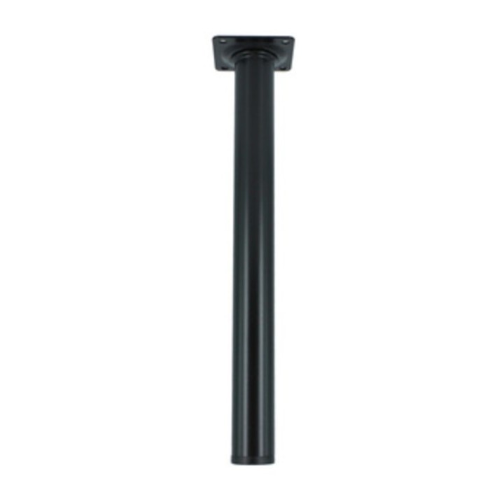 PIEDINO ACCIAIO D. 30 X H 150 MM NERO