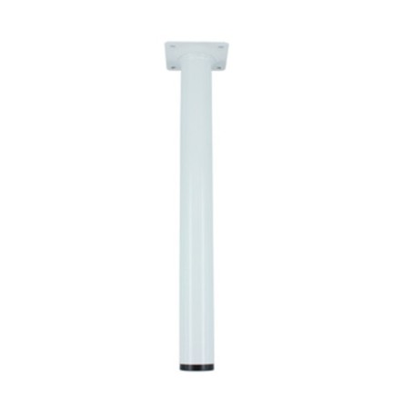 PIEDINO ACCIAIO D. 30 X H 150 MM BIANCO