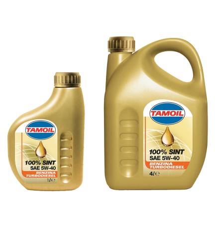 OLIO MOTORE PER AUTOVETTURE 'TAMOIL 100% SINT' 5W40 - lt. 1