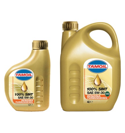 OLIO MOTORE PER AUTOVETTURE 'TAMOIL 100% SINT' 5W30 - lt. 1