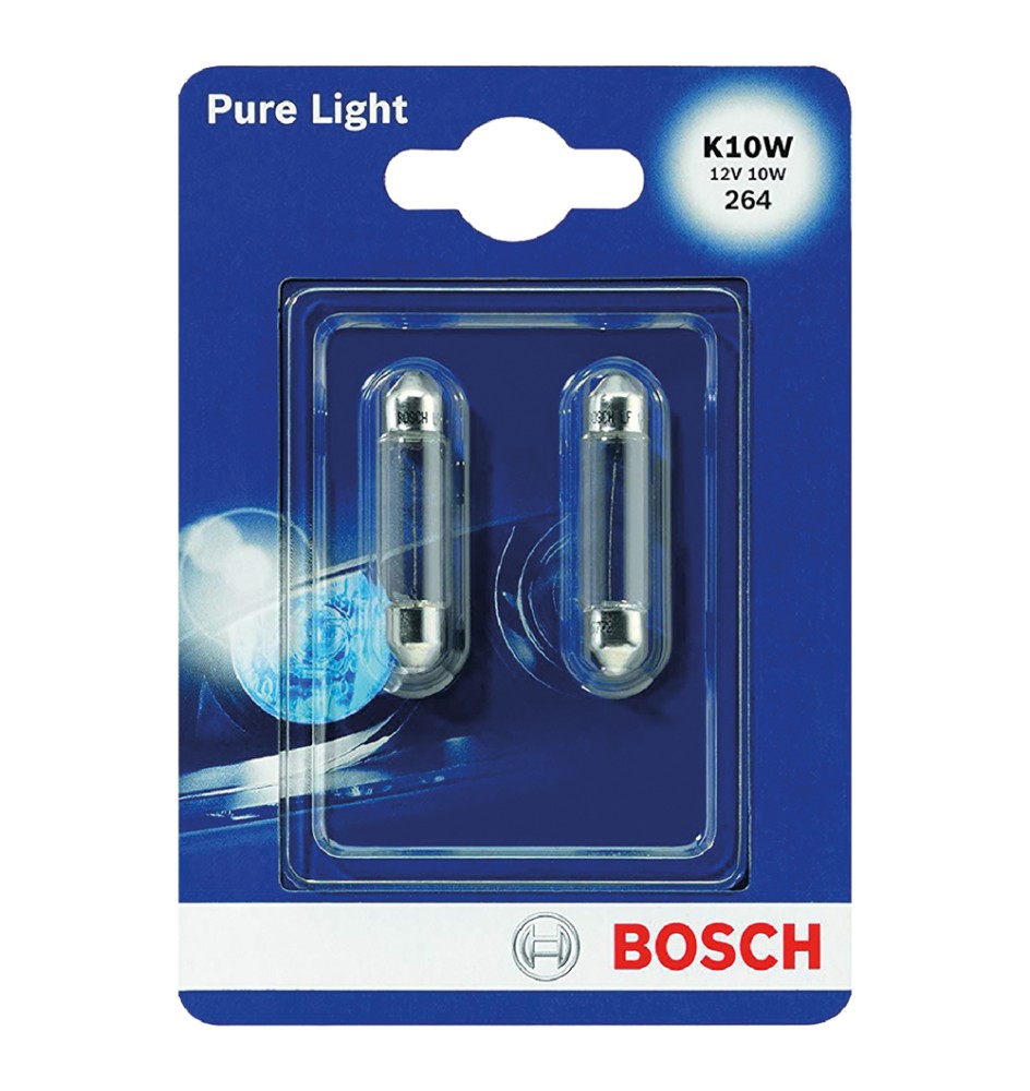 LAMPADINA PER ABITACOLO/FARO POSTERIORE 10 watt - 2 pezzi