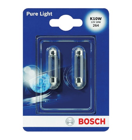 LAMPADINA PER ABITACOLO/FARO POSTERIORE 10 watt - 2 pezzi