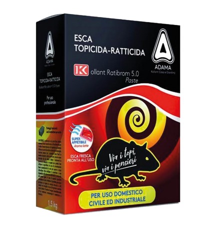 ESCA TOPICIDA 'RATIBROM' gr. 1500 - cf. 3 buste (500 gr.)