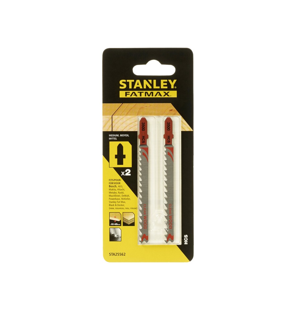 STANLEY STA25562 2 LAME LEGNO T/MEDIO ATT. T