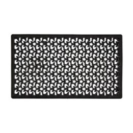 ZERBINO STELLATO NERO C/BORDO 40X70 CM