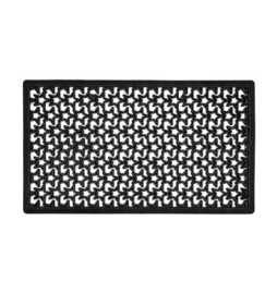 ZERBINO STELLATO NERO C/BORDO 40X70 CM