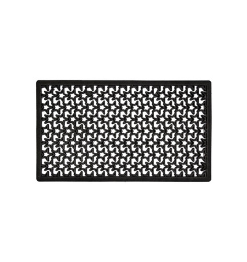 ZERBINO STELLATO NERO C/BORDO 40X70 CM