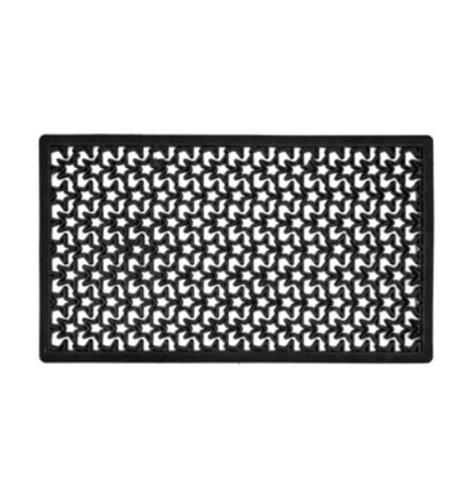 ZERBINO STELLATO NERO C/BORDO 40X70 CM