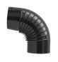 GOMITO P/STUFA 90 D 12 CM NERO OPACO