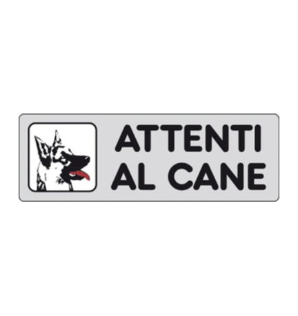 ETICHETTA ADESIVA 150X50 ATTENTI AL CANE