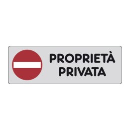 ETICHETTA ADESIVA 150X50 PROPRIETA PRIVATA
