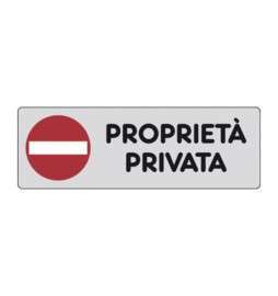ETICHETTA ADESIVA 150X50 PROPRIETA PRIVATA