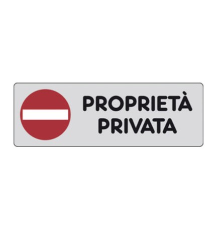 ETICHETTA ADESIVA 150X50 PROPRIETA PRIVATA