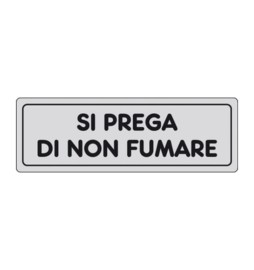 ETICHETTA ADESIVA 150X50 SI PREGA DI NON FUMARE