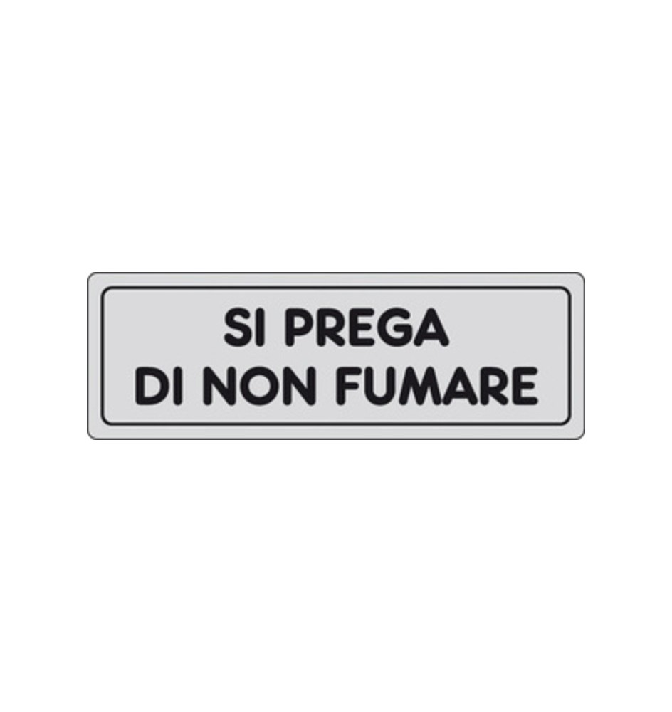 ETICHETTA ADESIVA 150X50 SI PREGA DI NON FUMARE