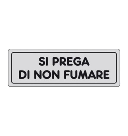 ETICHETTA ADESIVA 150X50 SI PREGA DI NON FUMARE