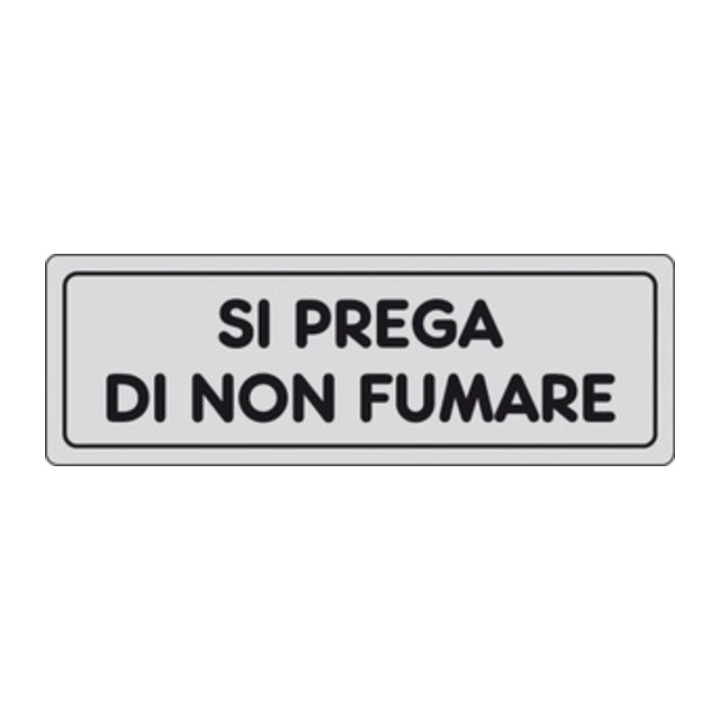 ETICHETTA ADESIVA 150X50 SI PREGA DI NON FUMARE