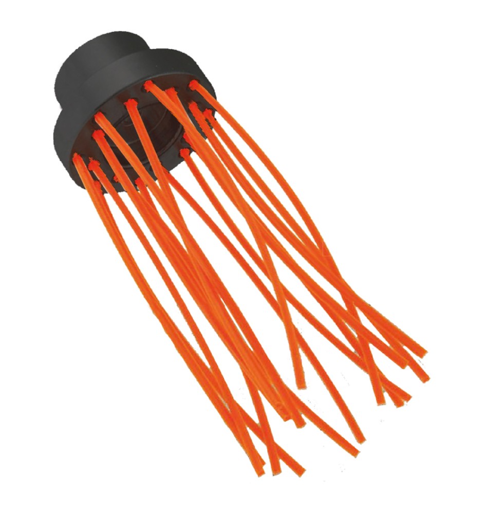SPAZZOLA MULTIFILO SUPPORTO POLIMERO 'BRUSH PA' 16 fili - Ø 80 mm