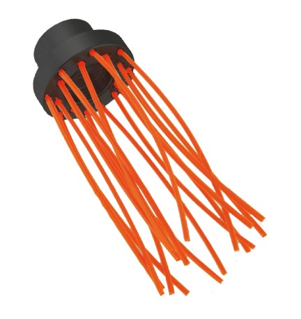 SPAZZOLA MULTIFILO SUPPORTO POLIMERO 'BRUSH PA' 16 fili - Ø 80 mm