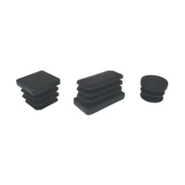 PUNTALE ALETTATO QUADRATO 25X25 MM PLAST NERO*