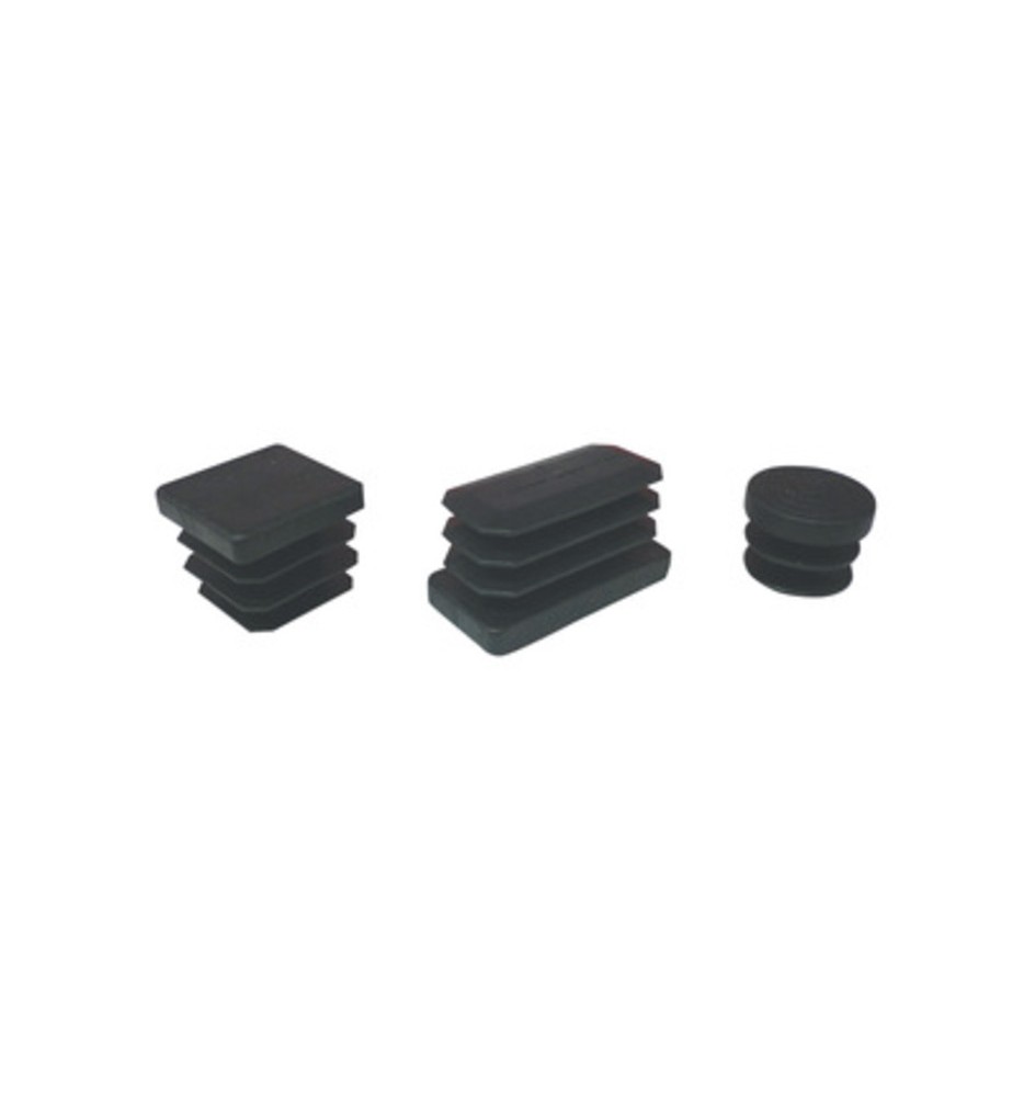 PUNTALE ALETTATO QUADRATO 25X25 MM PLAST NERO*