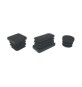 PUNTALE ALETTATO QUADRATO 25X25 MM PLAST NERO*