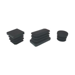 PUNTALE ALETTATO QUADRATO 40X40 MM PLAST NERO*