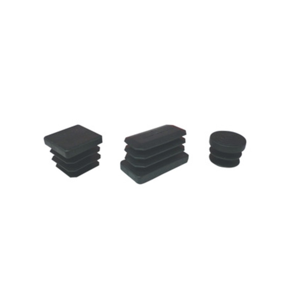 PUNTALE ALETTATO QUADRATO 40X40 MM PLAST NERO*
