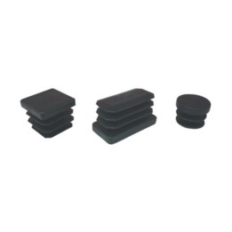 PUNTALE ALETTATO RETTANGOL 20X40 MM PLAST NERO*