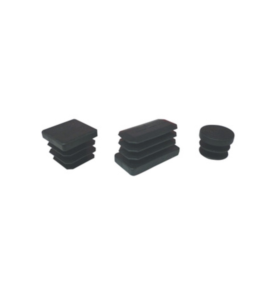 PUNTALE ALETTATO RETTANGOL 20X40 MM PLAST NERO*