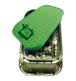 POZZETTO RETTANGOLARE CON COPERCHIO base cm 52,5 x 39,5 x h 33 - coperchio...