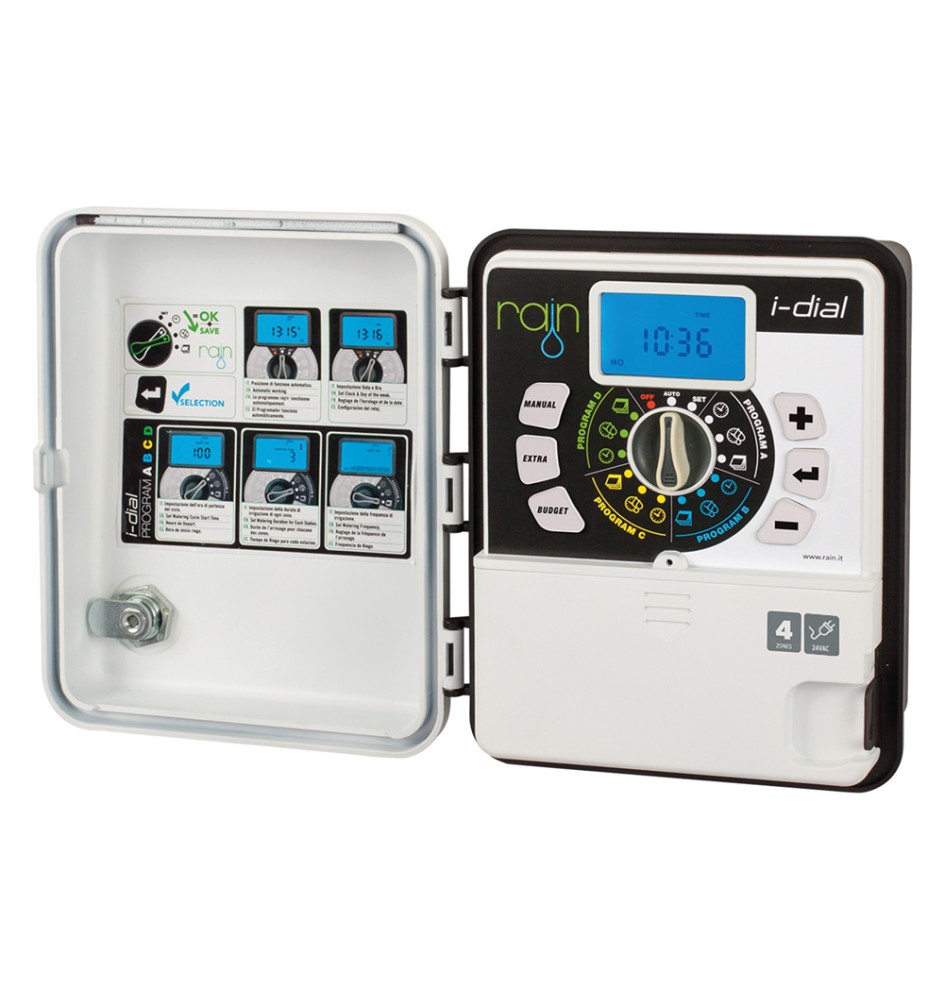 CENTRALINA PER IRRIGAZIONE RAIN 'I-DIAL' 8 stazioni - 24 volt