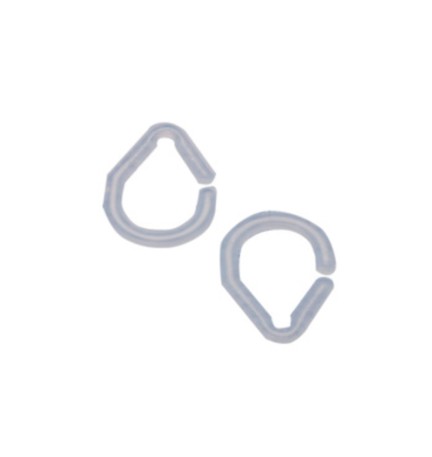 ANELLI P/TENDA DOCCIA TRASPARENTE 12 PZ