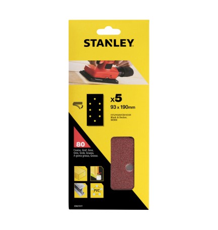STANLEY STA31517 5 FOGLI VEL B+D 93X190 GR 80
