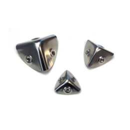 ANGOLO P/BAULI E CASSE ACCIAIO NICHELATO 30 MM