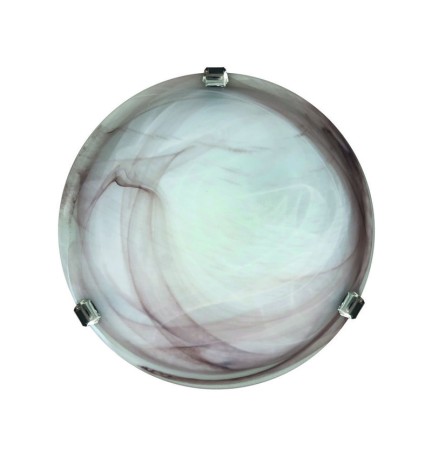 PLAFONIERA DUNA ALABASTRO TABACCO D 40 CM