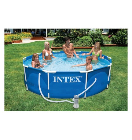 PISCINA CON TELAIO 'LINEA FRAME' cm 305 x 76 - 4485lt pompa 1250 l/h