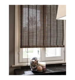 TAPPARELLA IN LISTELLI DI BAMBU' cm 100 x 160 - marrone chiaro
