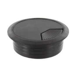 BOCCHETTA PASSACAVI D 60 MM PLASTICA NERO
