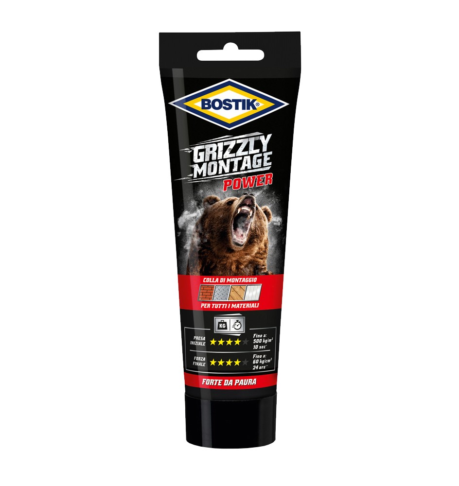 BOSTIK GRIZZLY MONTAGE POWER 250 G BIANCO TUBO