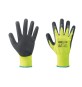 GUANTI NYLON/LATTICE GIALLO FLUO/NERO TG.10