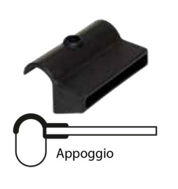 SUPPORTO AD APPOGGIO IN PVC P/ASTA ORTOPEDICA