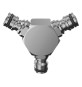 DEVIATORE A 3 VIE IN METALLO Art. 9607 - blister