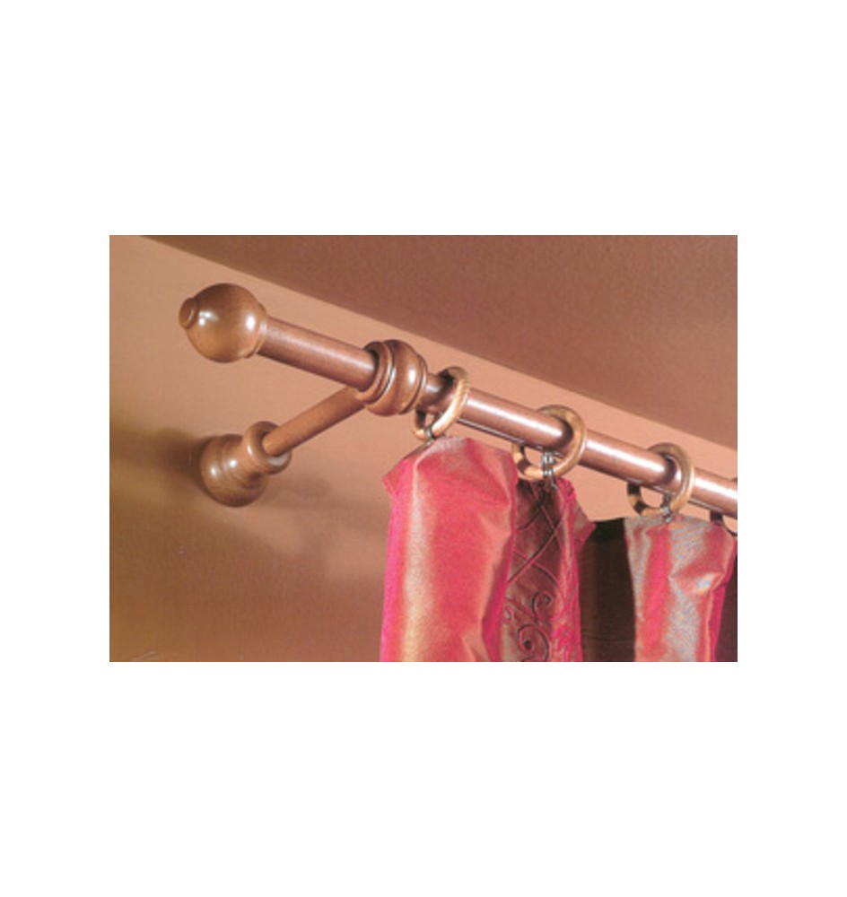 BASTONE LEGNO A STRAPPO D 23 BIANCO 140CM C/SUPP.