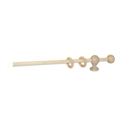 BASTONE LEGNO A STRAPPO D 23 NATUR. 180CM C/SUPP.